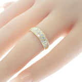 デザインジュエリー ハーフパヴェ 12号 リング K18イエローゴールド ダイヤモンド レディース【中古】【Nランク】