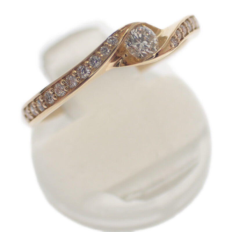 デザインジュエリー リング K18イエローゴールド 12号 ダイヤモンド  