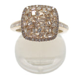 デザインジュエリー テーパーカット 13号 リング K18イエローゴールド ダイヤモンド レディース【中古】【Nランク】