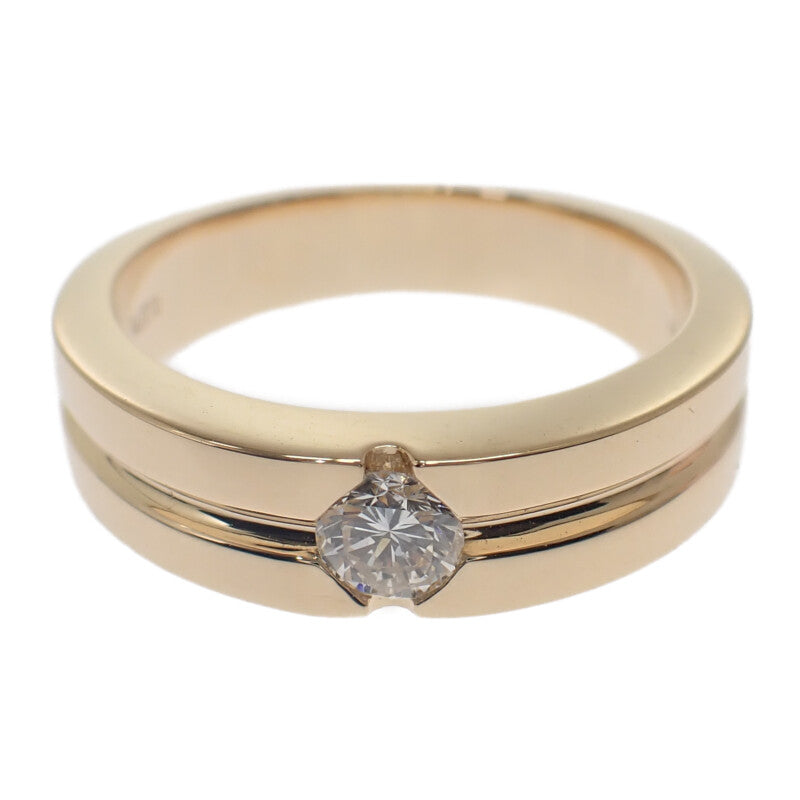 デザインジュエリー 18号 リング K18イエローゴールド ダイヤモンド メンズ レディース【中古】【Nランク】