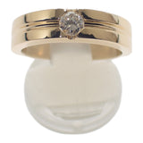 デザインジュエリー リング K18イエローゴールド 18号 ダイヤモンド メンズ レディース【中古】【Nランク】