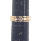 デザインジュエリー リング K18イエローゴールド 18号 ダイヤモンド メンズ レディース【中古】【Nランク】