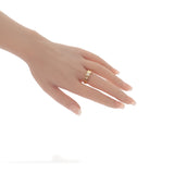 デザインジュエリー リング K18イエローゴールド 18号 ダイヤモンド メンズ レディース【中古】【Nランク】