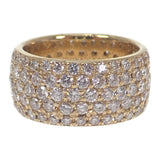 デザインジュエリー フルパヴェ 10号 リング K18イエローゴールド ダイヤモンド レディース【中古】【Nランク】