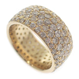 デザインジュエリー フルパヴェ 10号 リング K18イエローゴールド ダイヤモンド レディース【中古】【Nランク】