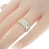 デザインジュエリー フルパヴェ 10号 リング K18イエローゴールド ダイヤモンド レディース【中古】【Nランク】