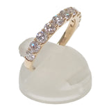 K18 D デザインジュエリー ハーフエタニティ リング K18イエローゴールド 12号 ダイヤモンド レディース【中古】【Nランク】