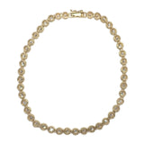 デザインジュエリー テニスブレス ブレスレット K18イエローゴールド ダイヤモンド メンズ レディース【中古】【Aランク】