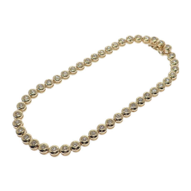 デザインジュエリー テニスブレス ブレスレット K18イエローゴールド ダイヤモンド メンズ レディース【中古】【Aランク】