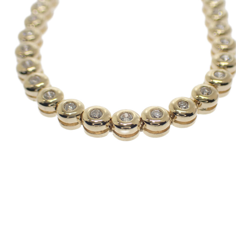 デザインジュエリー テニスブレス ブレスレット K18イエローゴールド ダイヤモンド メンズ レディース【中古】【Aランク】