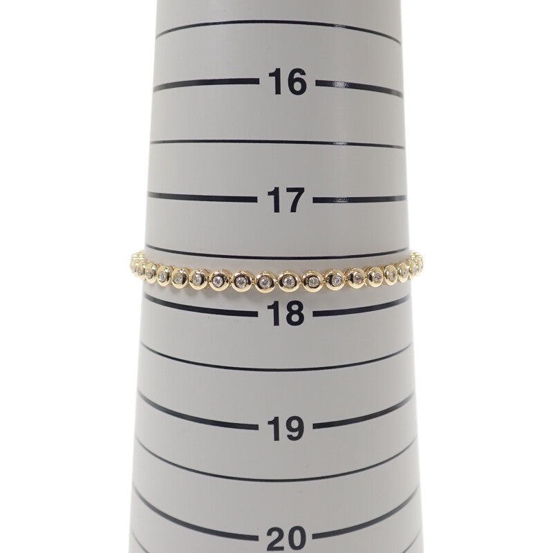 デザインジュエリー テニスブレス ブレスレット K18イエローゴールド ダイヤモンド メンズ レディース【中古】【Aランク】