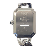 シャネル CHANEL プルミエール M H0495 腕時計 ステンレススチール ダイヤモンド クオーツ ブラック文字盤 レディース【中古】【Aランク】