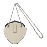 グッチ GUCCI ストロベリーポシェット 719725 ショルダーバッグ レザー ホワイト ブラック シルバー金具 レディース【中古】【Aランク】