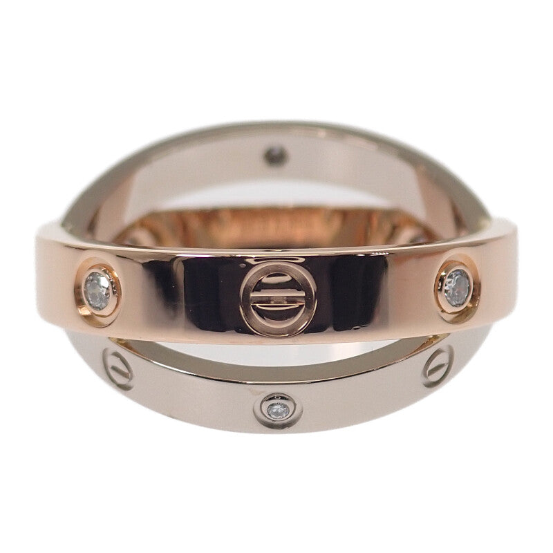 カルティエ CARTIER ビーラブ 7号 B4094347 リング K18ピンクゴールド K18ホワイトゴールド ダイヤモンド 47 レディース【中古】【Aランク】