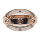 カルティエ CARTIER ビーラブ 7号 B4094347 リング K18ピンクゴールド K18ホワイトゴールド ダイヤモンド 47 レディース【中古】【Aランク】
