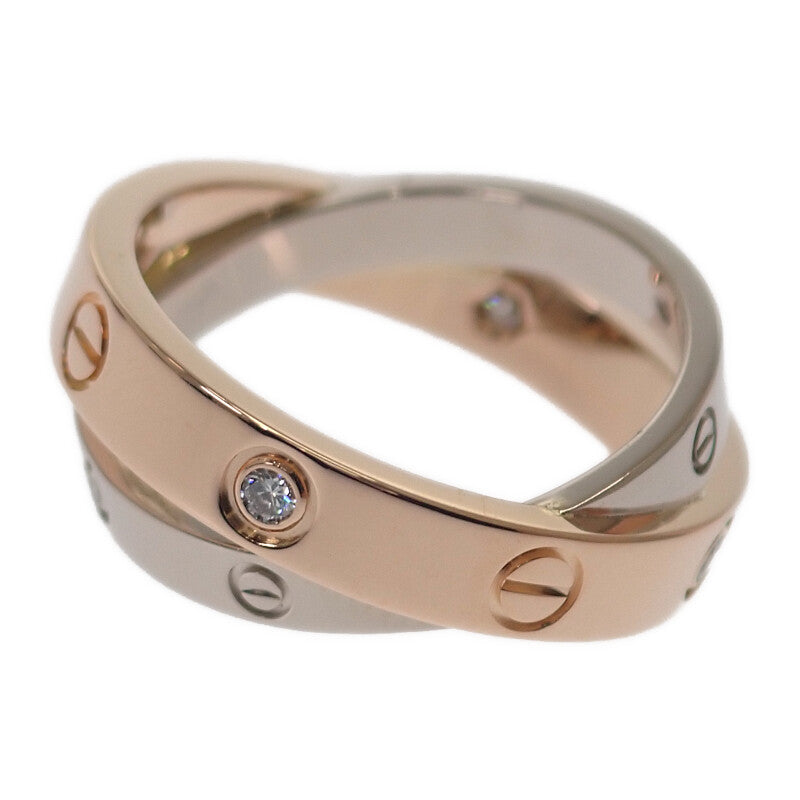 カルティエ CARTIER ビーラブ 7号 B4094347 リング K18ピンクゴールド K18ホワイトゴールド ゴールド ダイヤモンド 47 レディース【中古】【Aランク】