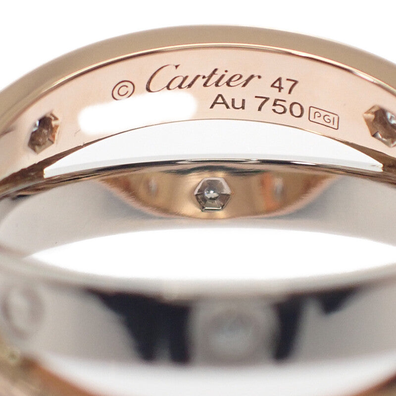 カルティエ CARTIER ビーラブ 7号 B4094347 リング K18ピンクゴールド K18ホワイトゴールド ゴールド ダイヤモンド 47 レディース【中古】【Aランク】