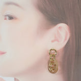 エルメス HERMES ユリディスPM H057080FD00 ピアス メタル バッファローホーン ゴールド レディース【中古】【Aランク】