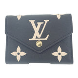 ルイヴィトン LOUIS VUITTON ポルトフォイユヴィクトリーヌ M80968 三つ折り財布 モノグラムアンプラント ブラック ベージュ メンズ レディース【中古】【Sランク】