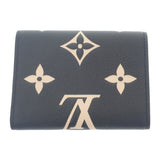 ルイヴィトン LOUIS VUITTON ポルトフォイユヴィクトリーヌ M80968 三つ折り財布 モノグラムアンプラント ブラック ベージュ メンズ レディース【中古】【Sランク】