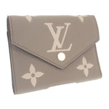 ルイヴィトン LOUIS VUITTON ポルトフォイユヴィクトリーヌ M81861 三つ折り財布 モノグラムアンプラント ベージュ メンズ レディース【中古】【Sランク】
