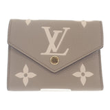 ルイヴィトン LOUIS VUITTON ポルトフォイユヴィクトリーヌ M81861 三つ折り財布 モノグラムアンプラント ベージュ メンズ レディース【中古】【Sランク】