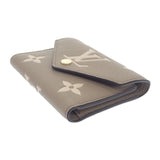 ルイヴィトン LOUIS VUITTON ポルトフォイユヴィクトリーヌ M81861 三つ折り財布 モノグラムアンプラント ベージュ メンズ レディース【中古】【Sランク】