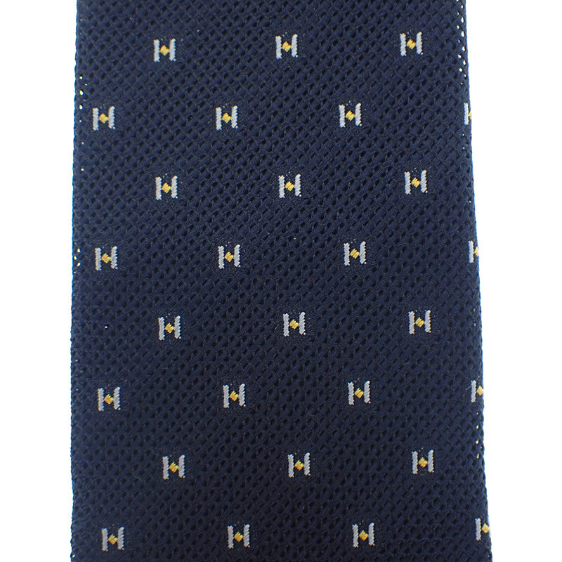 エルメス HERMES シルクツイルタイ グルナディーヌH H153821T-07 ネクタイ シルク ネイビー マリン メンズ【中古】【SAランク】