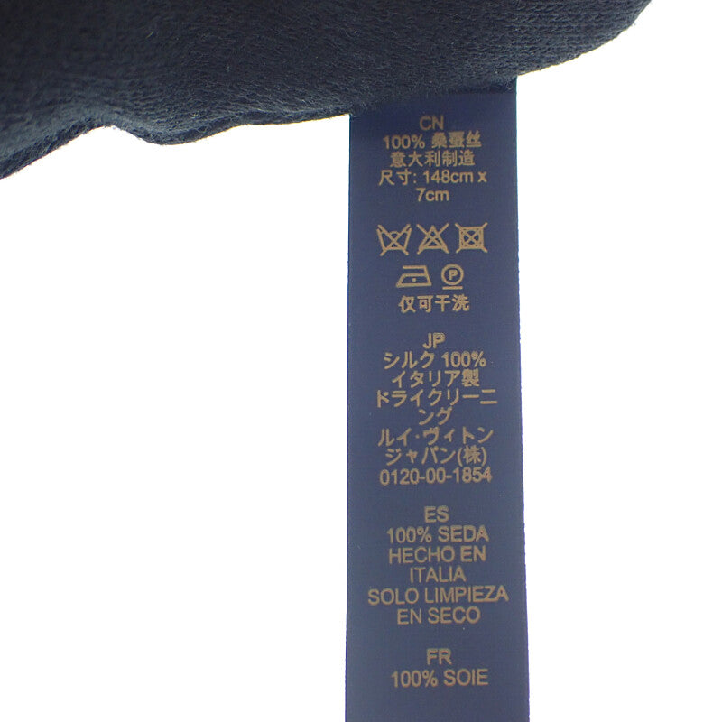 路易威登 LOUIS VUITTON LV Spelling M77847 領帶 絲綢 灰色 男士【中古】【SA級】