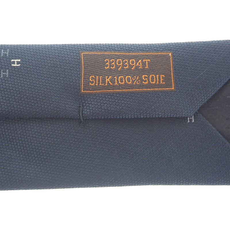 愛馬仕 HERMES 真絲領帶 Petale H339394T-02 領帶 真絲 海軍藍 男士【中古】【SA級】