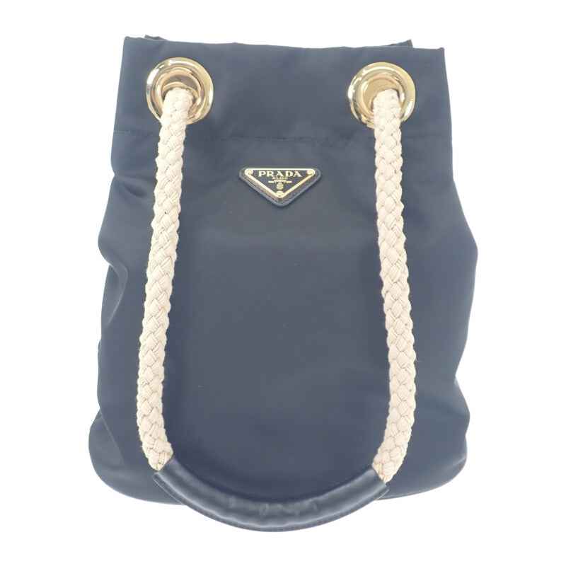 プラダ PRADA マリナースモールバケットバッグ 1BE082 ショルダーバッグ ナイロン ブラック レディース【中古】【Aランク】