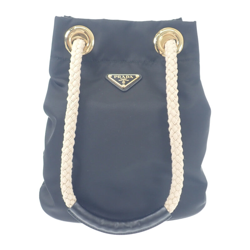 プラダ PRADA マリナースモールバケットバッグ 1BE082 ショルダーバッグ ナイロン ブラック レディース【中古】【Aランク】