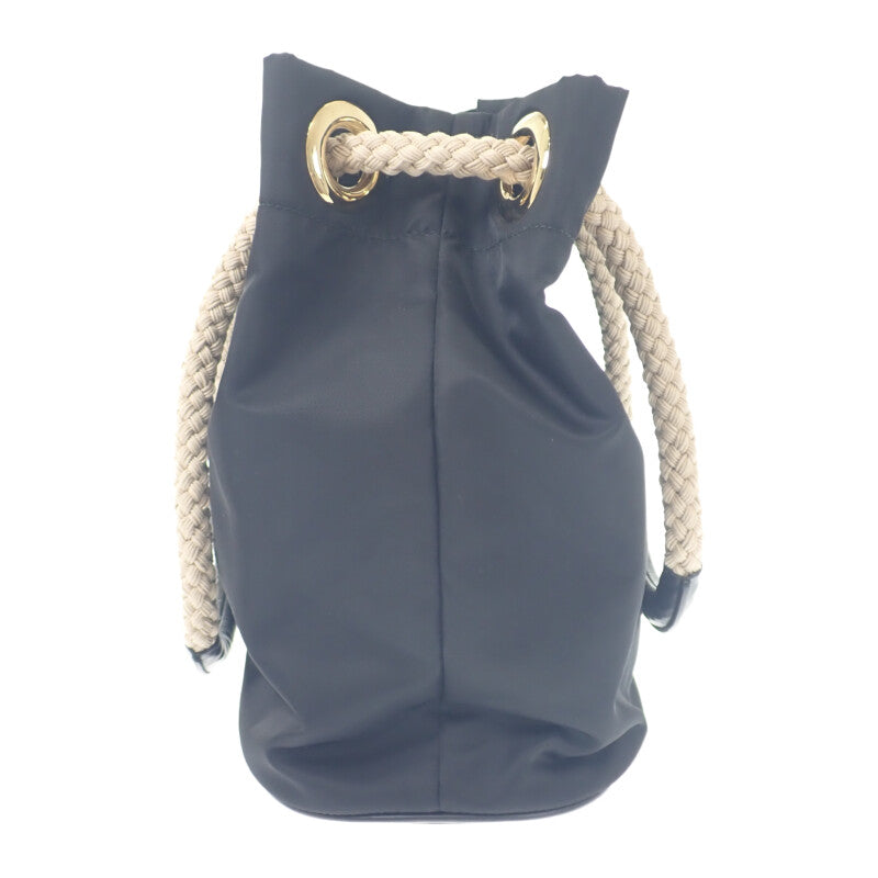 PRADA 普拉達 Mariner 迷你水桶包 1BE082 單肩包 尼龍 黑色 女士【中古】【A級】