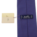 エルメス HERMES シルクタイ CRAVATE SOIE LOURDE 659098T-11 ネクタイ シルク ブルー ローズ メンズ【中古】【Sランク】