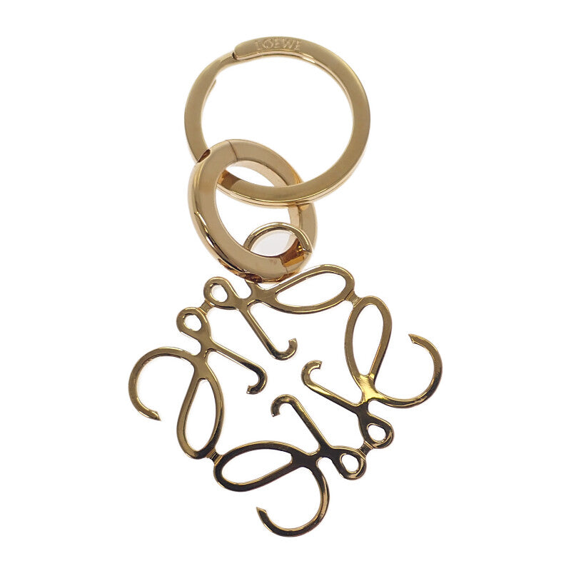 ロエベ LOEWE アナグラム キーリング 111.25.203 キーホルダー メタル ゴールド レディース【中古】【Aランク】