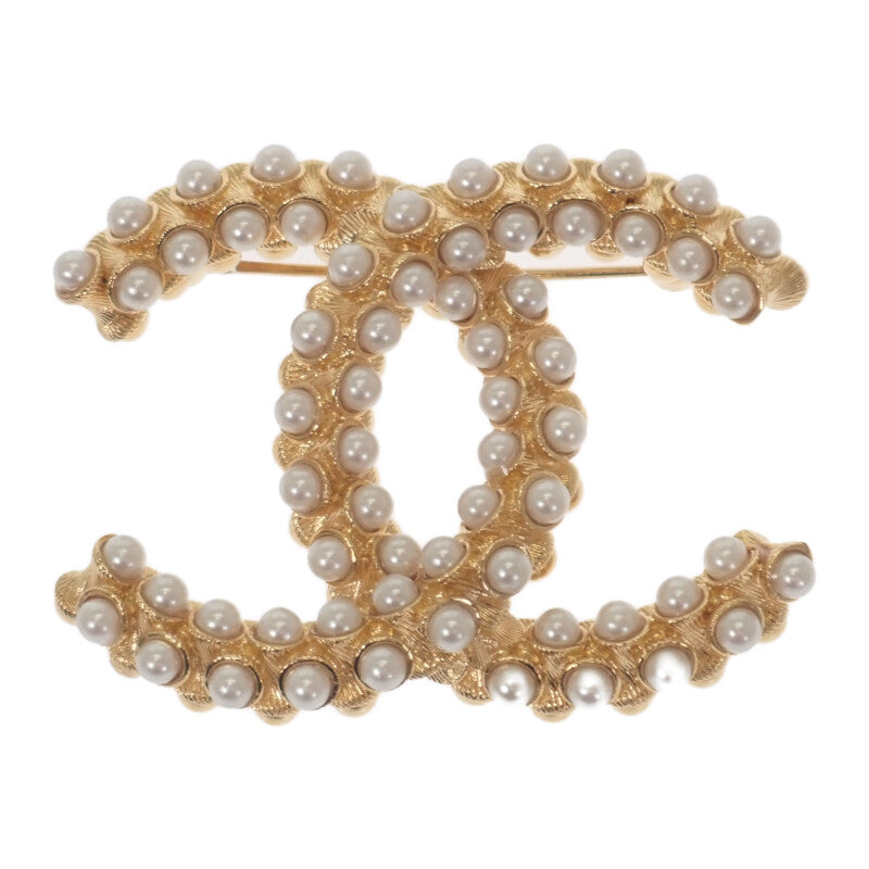 シャネル CHANEL ココマーク パール ABB011 ブローチ メタル ゴールド レディース【中古】【Aランク】