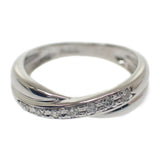 デザインジュエリー ツイスト ピンキー 4号 リング Pt900プラチナ ダイヤモンド レディース【中古】【Aランク】