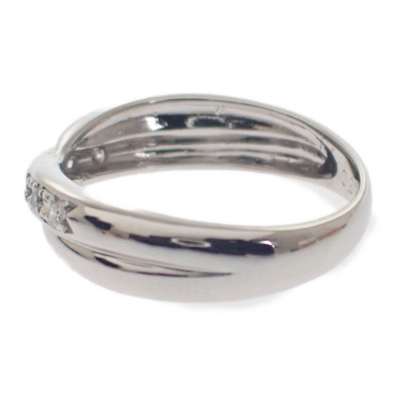 デザインジュエリー ツイスト ピンキー 4号 リング Pt900プラチナ ダイヤモンド レディース【中古】【Aランク】