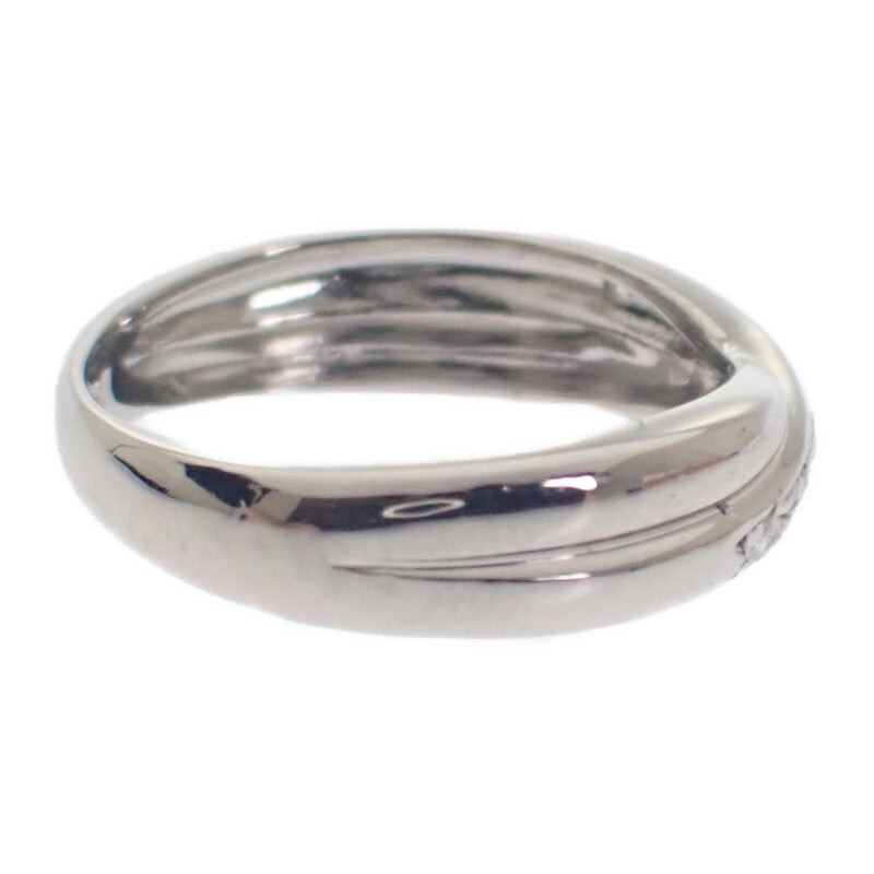 デザインジュエリー ツイスト ピンキー 4号 リング Pt900プラチナ ダイヤモンド レディース【中古】【Aランク】