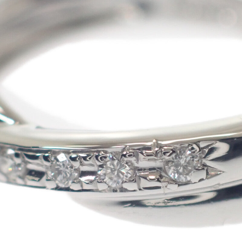 デザインジュエリー ツイスト ピンキー 4号 リング Pt900プラチナ ダイヤモンド レディース【中古】【Aランク】