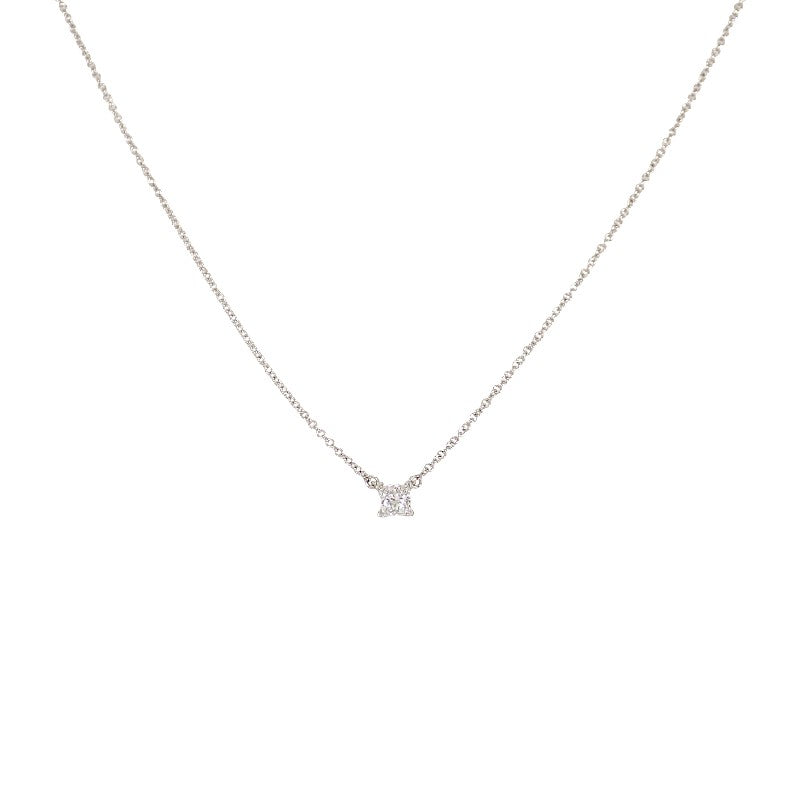 ティファニー TIFFANY&Co. スクエア ペンダント ネックレス Pt950プラチナ ダイヤモンド レディース【中古】【Aランク】
