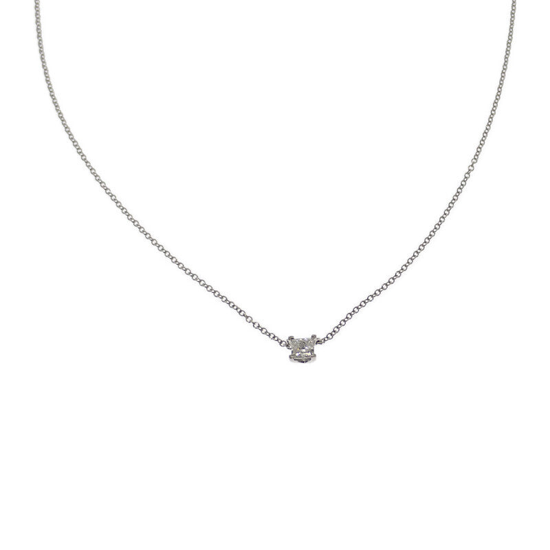 ティファニー TIFFANY&Co. スクエアペンダント ネックレス Pt950プラチナ ダイヤモンド レディース【中古】【Aランク】