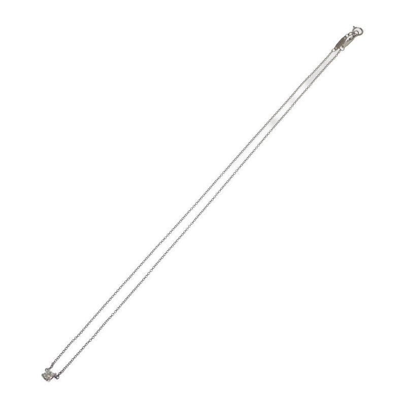 蒂芙尼 TIFFANY&Co. 方形吊墜項鍊 Pt950鉑金 鑽石 女款【中古】【A級】
