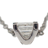 ティファニー TIFFANY&Co. スクエアペンダント ネックレス Pt950プラチナ ダイヤモンド レディース【中古】【Aランク】