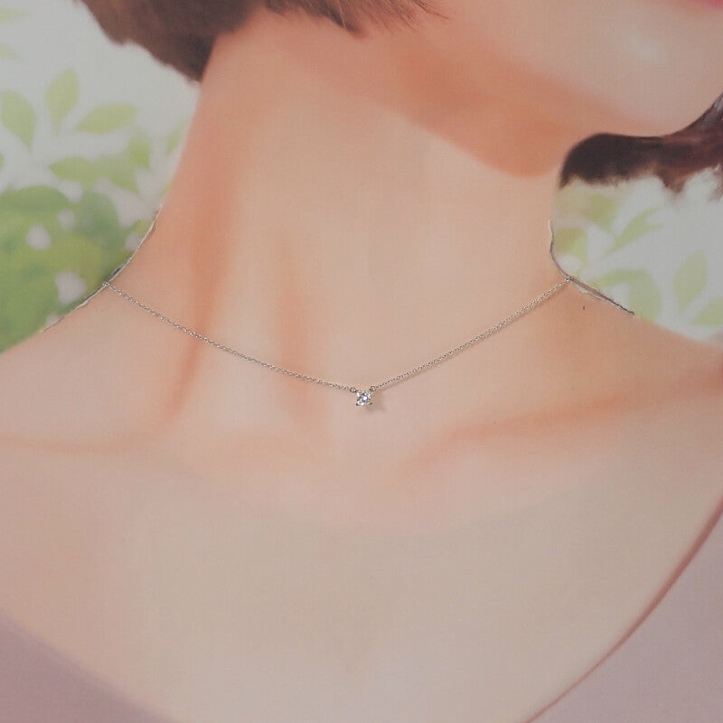 蒂芙尼 TIFFANY&Co. 方形吊墜項鍊 Pt950鉑金 鑽石 女款【中古】【A級】