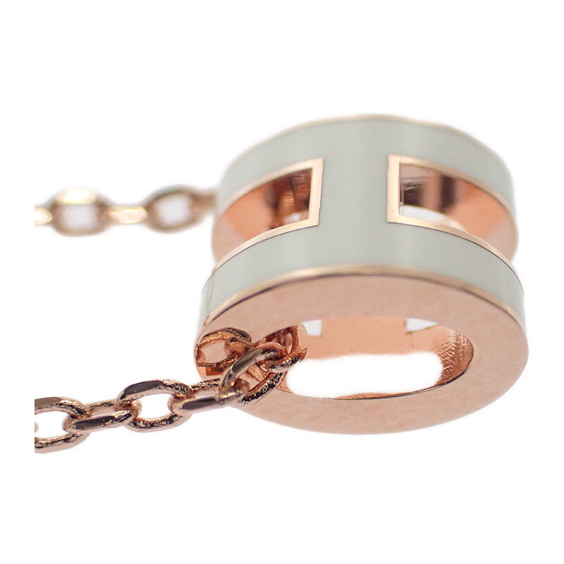 エルメス HERMES ミニ ポップ H ペンダント アッシュ ネックレス メタル ホワイト レディース【中古】【Aランク】