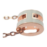 エルメス HERMES ミニ ポップ H ペンダント アッシュ ネックレス メタル ホワイト レディース【中古】【Aランク】