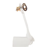 エルメス HERMES ミニ ポップH ピアス メタル ホワイト ゴールド レディース【中古】【Aランク】