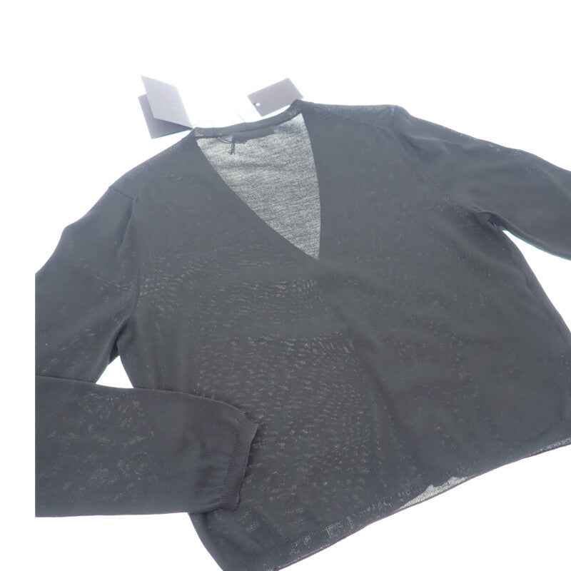 プラダ PRADA シルク 44 カーディガン シルク コットン ポリエステル ブラック レディース【中古】【Aランク】
