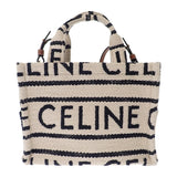 セリーヌ CELINE スモールカバ タイス テキスタイル 199162EG8.01WB 2WAYバッグ ハンドバッグ ショルダーバッグ コットン レザー ホワイト ブラック レディース【中古】【Aランク】